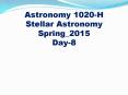 Astronomy 1020-H PowerPoint PPT Presentation