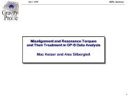Misalignment and Resonance Torques and Their Treatment in GP-B Data Analysis