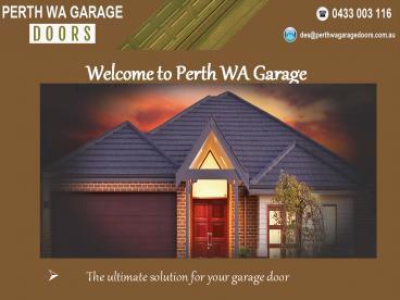 Perth WA Garage - Garage Doors Perth