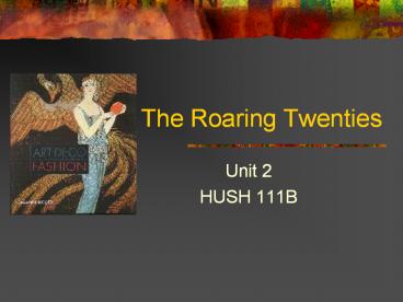 The Roaring Twenties