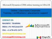 MS Dynamics crm online training in usa