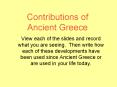 Contributions of Ancient Greece PowerPoint PPT Presentation