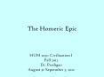 The Homeric Epic PowerPoint PPT Presentation