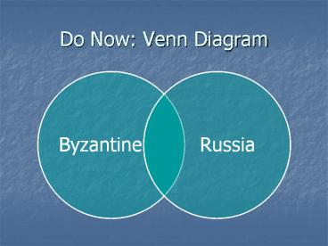 Do Now: Venn Diagram