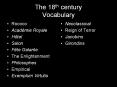 The 18th century Vocabulary PowerPoint PPT Presentation
