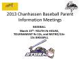 2013 Chanhassen Baseball Parent Information Meetings PowerPoint PPT Presentation