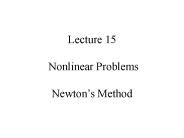 Lecture 15  Nonlinear Problems Newton