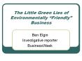 The Little Green Lies of Environmentally  PowerPoint PPT Presentation