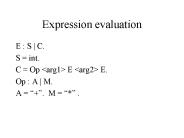 Expression evaluation