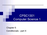 CPSC1301 Computer Science 1