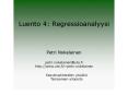 Luento 4: Regressioanalyysi PowerPoint PPT Presentation