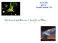 AST 309 part 2: Extraterrestrial Life PowerPoint PPT Presentation
