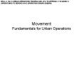 Movement Fundamentals for Urban Operations PowerPoint PPT Presentation