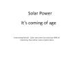 Solar%20Power PowerPoint PPT Presentation