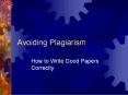 Avoiding Plagiarism PowerPoint PPT Presentation