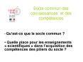 Socle commun des connaissances et des comp PowerPoint PPT Presentation