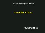 Local Site Effects