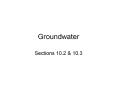 Groundwater PowerPoint PPT Presentation