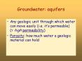 Groundwater: aquifers PowerPoint PPT Presentation