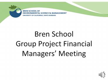 Bren School Group Project Financial Managers