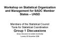 Members of the council should be knowledgeable in statistics, economics, management, IT or related fields and should be at the level of a senior manager in his/her respective organization.  There should be between 15 to 25 members including: -producers o PowerPoint PPT Presentation