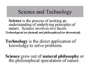 Science and Technology