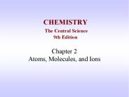 CHEMISTRY The Central Science 9th Edition