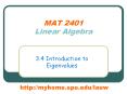 MAT 2401 Linear Algebra PowerPoint PPT Presentation