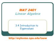 MAT 2401 Linear Algebra