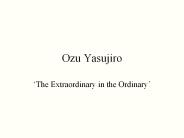 Ozu Yasujiro