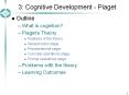 3: Cognitive Development - Piaget PowerPoint PPT Presentation