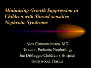 Minimizing Growth Suppression in Children with Steroid-sensitive Nephrotic Syndrome