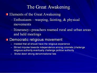 The Great Awakening