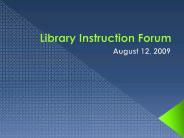 Library Instruction Forum