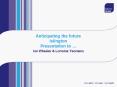 Anticipating the future Islington Presentation to  PowerPoint PPT Presentation