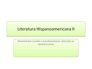 Literatura Hispanoamericana II