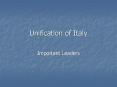 Unification of Italy PowerPoint PPT Presentation