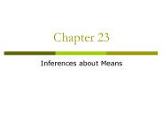 Inferences about Means