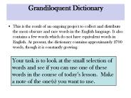 Grandiloquent Dictionary