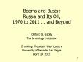 Booms and Busts: Russia and Its Oil, 1970 to 2011 ... and Beyond PowerPoint PPT Presentation