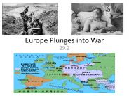 Europe Plunges into War