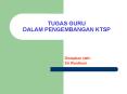 TUGAS GURU DALAM PENGEMBANGAN KTSP PowerPoint PPT Presentation