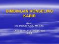 BIMBINGAN KONSELING KARIR PowerPoint PPT Presentation