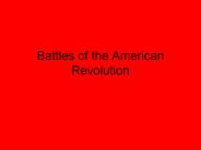 Battles of the American Revolution
