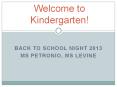 Back to School Night 2013 PowerPoint PPT Presentation