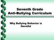 Seventh Grade Anti-Bullying Curriculum
