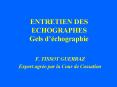 ENTRETIEN DES ECHOGRAPHES Gels d PowerPoint PPT Presentation