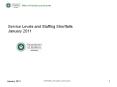 Service Levels and Staffing Shortfalls January 2011 PowerPoint PPT Presentation