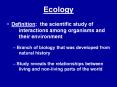 Ecology PowerPoint PPT Presentation