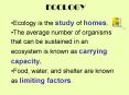 ECOLOGY PowerPoint PPT Presentation